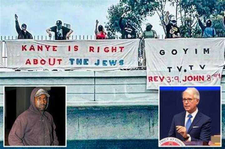 Kanye West Los Angeles officials condemn demonstrators seen in photos