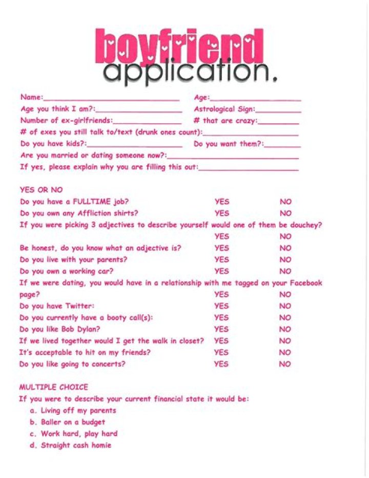 Now taking boyfriend applications