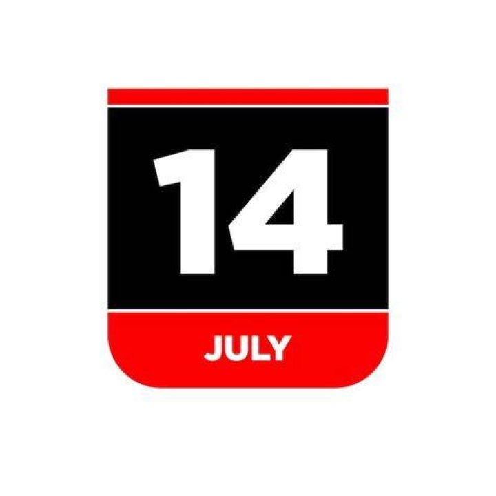 Premium Vector 14th july day icon day 14 of july calendar