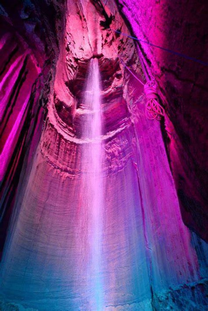 Ruby Falls a waterfall 1150ft underground in Chattanooga TN. (OC